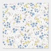 Blue Blossoms Watercolor Seamless Pattern 壁紙 (正面)