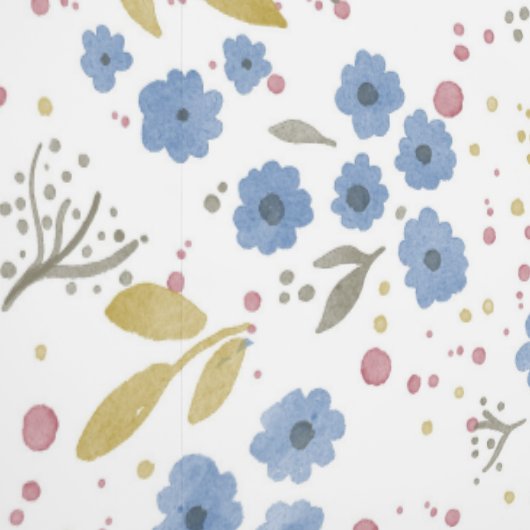 Blue Blossoms Watercolor Seamless Pattern 壁紙 (縫い目)