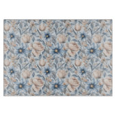 Blue & Blush Botanical Watercolor  カッティングボード (正面)