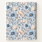 Blue & Blush Botanical Watercolor ノートブック (裏面)