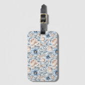 Blue & Blush Botanical Watercolor  ラゲッジタグ (正面縦)
