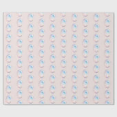 Blue Blush Opal Crystals Birthday ラッピングペーパー (フラット)