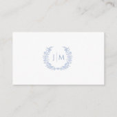 Blue Bohemian Floral Wedding RSVP QR code cards エンクロージャーカード (裏面)