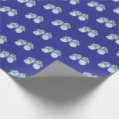 Blue Boho Baby Booties ラッピングペーパー (角)