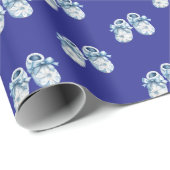 Blue Boho Baby Booties ラッピングペーパー (ロールコーナー)
