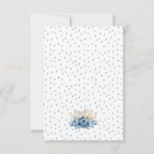 Blue Boho Baby Shower Invitation 招待状 (裏面)