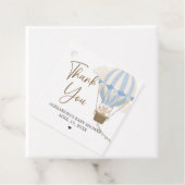 Blue Boho Bear Baby Shower  フェイバータグ (インサイチュ)