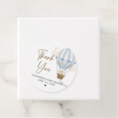 Blue Boho Bear Baby Shower  フェイバータグ (インサイチュ)