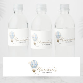 Blue Boho Bear Baby Shower  ペットボトルラベル