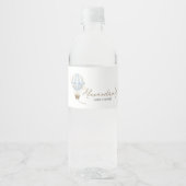 Blue Boho Bear Baby Shower  ペットボトルラベル (正面)