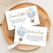 Blue Boho Bear Baby Shower Books for Baby エンクロージャーカード