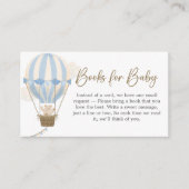 Blue Boho Bear Baby Shower Books for Baby エンクロージャーカード (正面)