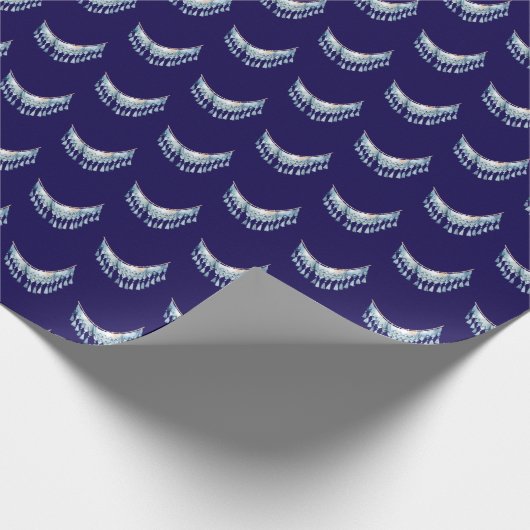 Blue Boho Fringe  ラッピングペーパー (角)