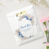 Blue Boho Pampas Grass Bridal Shower フェイバーバッグ (封をした状態)
