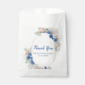 Blue Boho Pampas Grass Bridal Shower フェイバーバッグ (正面)