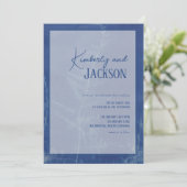 Blue Boho Unique Wedding Invitation 招待状 (スタンド正面)