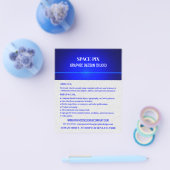 Blue Bokeh Guilloché Design, Graphic Designer チラシ (シングル)