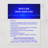 Blue Bokeh Guilloché Design, Graphic Designer チラシ (正面)