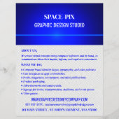 Blue Bokeh Guilloché Design, Graphic Designer チラシ (正面)