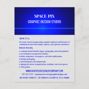 Blue Bokeh Guilloché Design, Graphic Designer チラシ