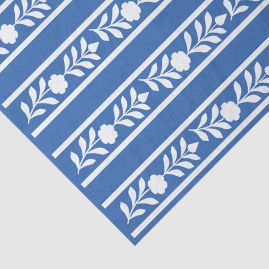 Blue Bone Inlay Floral Border Decoupage Paper 薄葉紙 (詳細)