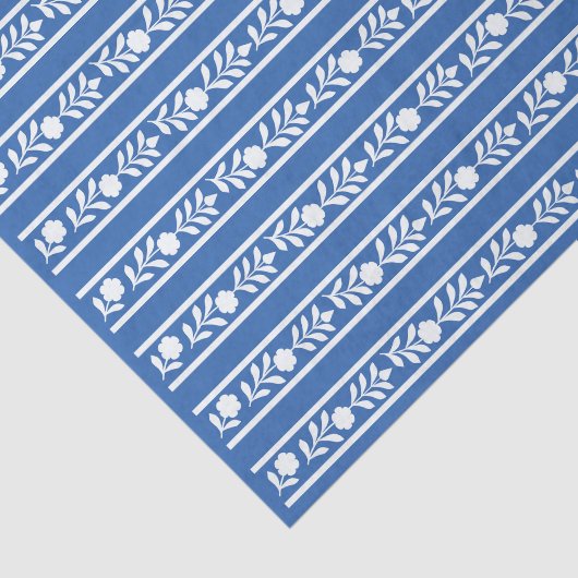 Blue Bone Inlay Floral Border Decoupage Paper 薄葉紙 (詳細)