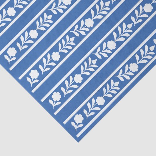 Blue Bone Inlay Floral Border Decoupage Paper 薄葉紙 (詳細)