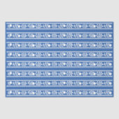 Blue Bone Inlay Floral Border Decoupage Paper 薄葉紙 (正面)