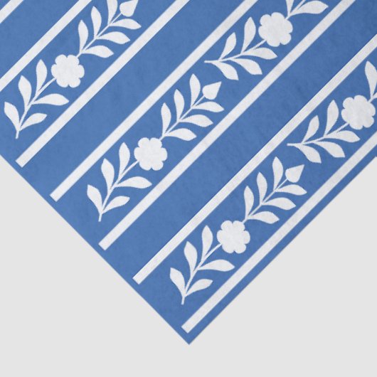 Blue Bone Inlay Floral Border Decoupage Paper 薄葉紙 (詳細)