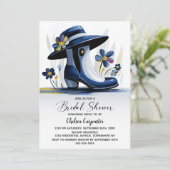 Blue Boots and Derby Hat Bridal Shower 招待状 (スタンド正面)