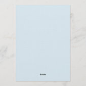 Blue Botanical Bloom Wedding 招待状 (裏面)