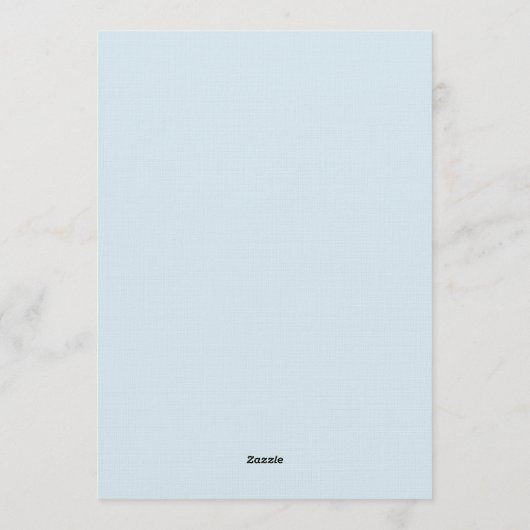 Blue Botanical Bloom Wedding 招待状 (裏面)