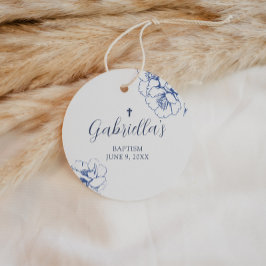Blue Botanical Floral Baptism  フェイバータグ