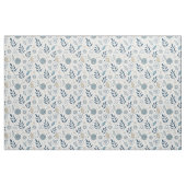 Blue Botanical Geometric Doodle ファブリック (ファットクウォーター)