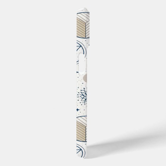 Blue Botanical Geometric Doodle Case-Mate iPhoneケース (裏面 / 右)