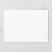 Blue Botanical Modern Wedding Thank You Card 招待状 (正面)