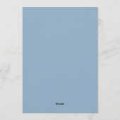 Blue Botanical Whimsy Wedding 招待状 (裏面)