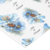 Blue  Botanical  Wreath Wedding Decor Newlyweds テーブルクロス (アングル)