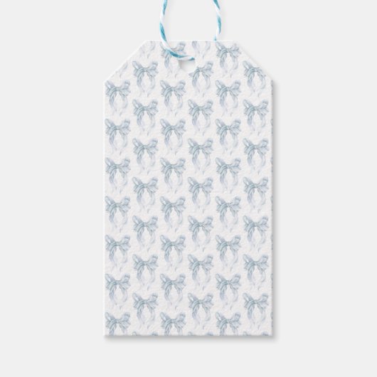 Blue Bow  ギフトタグ (正面)