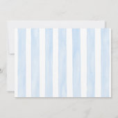 Blue Bow Baby Boy Baptism Photo Invitation 招待状 (裏面)