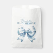 Blue Bow Baby Boy Elegant Baby Shower フェイバーバッグ (正面)