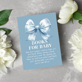 Blue Bow Baby Boy Elegant Books for Baby エンクロージャーカード