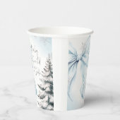Blue Bow Baby It's Cold Outside Baby Shower  紙コップ (右)