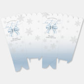 Blue Bow Baby Its Cold Outside Baby Shower Welcome フェイバーボックス (見開き)