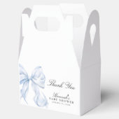 Blue Bow Baby Shower Coquette Bow Theme フェイバーボックス (オープン)