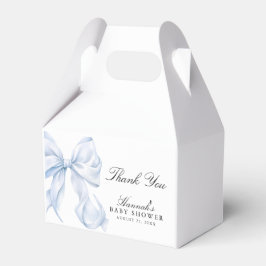 Blue Bow Baby Shower Coquette Bow Theme フェイバーボックス