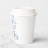 Blue Bow Baby Shower Coquette Bow Theme 紙コップ (左)
