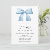 Blue Bow Baby Shower invitation 招待状 (スタンド正面)