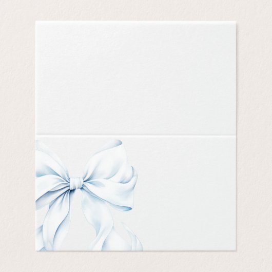 Blue Bow - Baptism Place Cards (外部フラット)