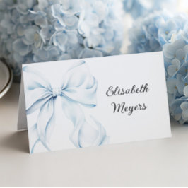 Blue Bow - Baptism Place Cards テーブルナンバー